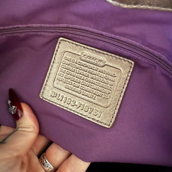 Metallic Coach Handbag - Picture 7 of 11